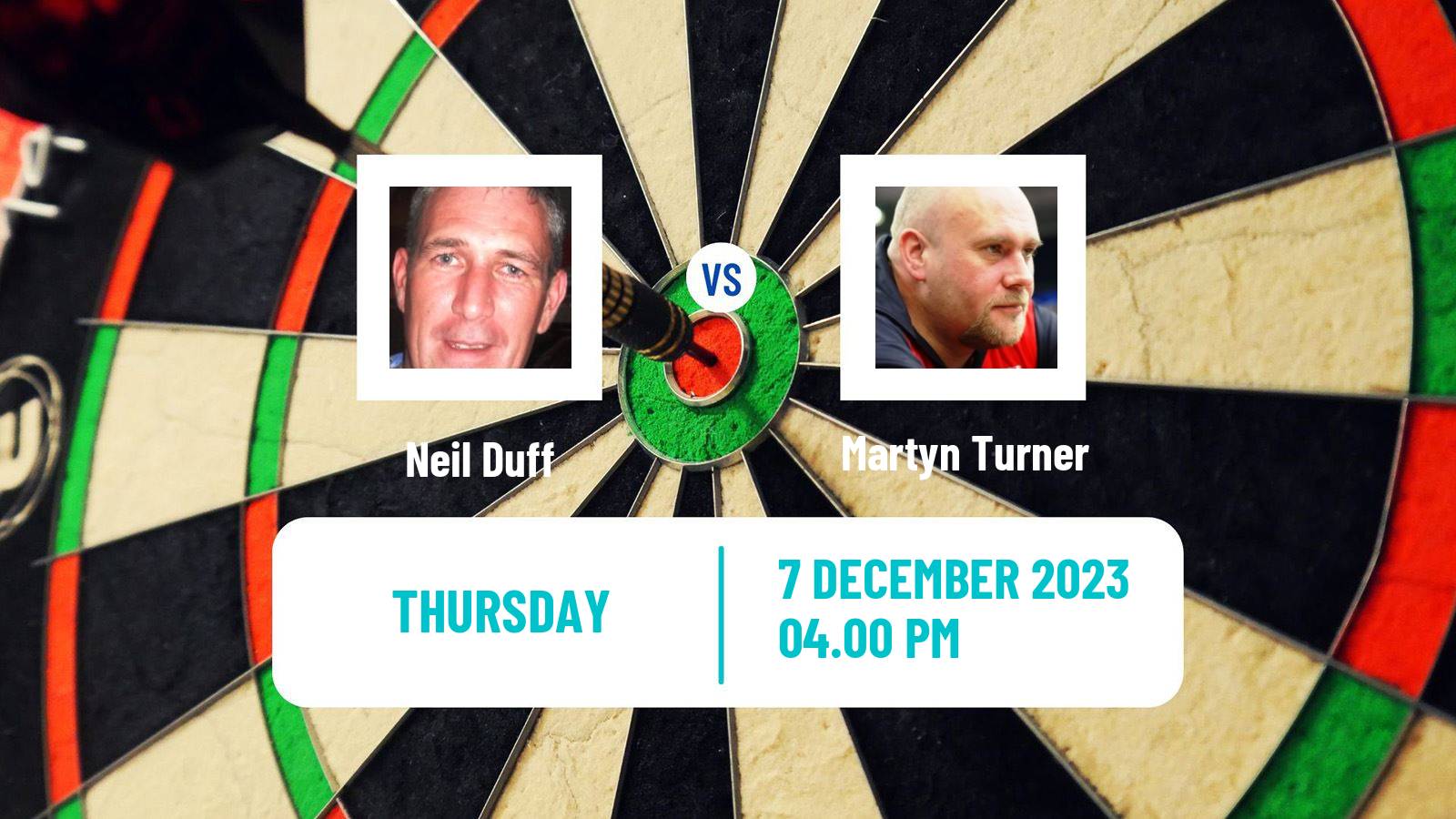 Darts Wdf World Championship Neil Duff - Martyn Turner