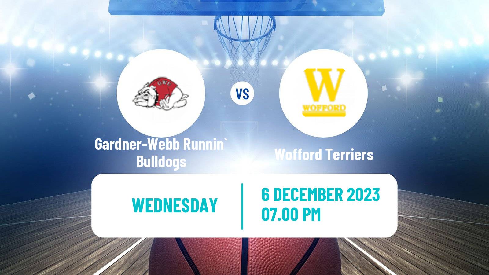 Basketball NCAA College Basketball Gardner-Webb Runnin` Bulldogs - Wofford Terriers