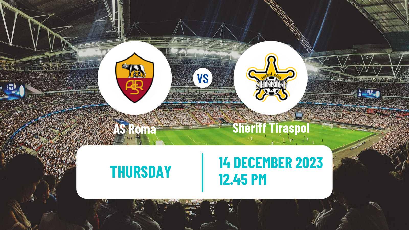 Soccer UEFA Europa League Roma - Sheriff Tiraspol