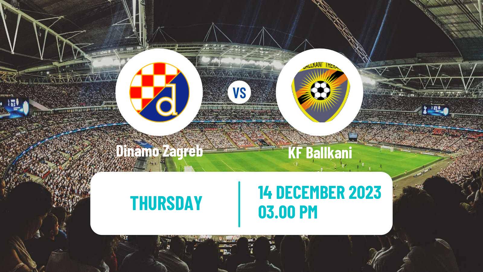 Soccer UEFA Europa Conference League Dinamo Zagreb - Ballkani