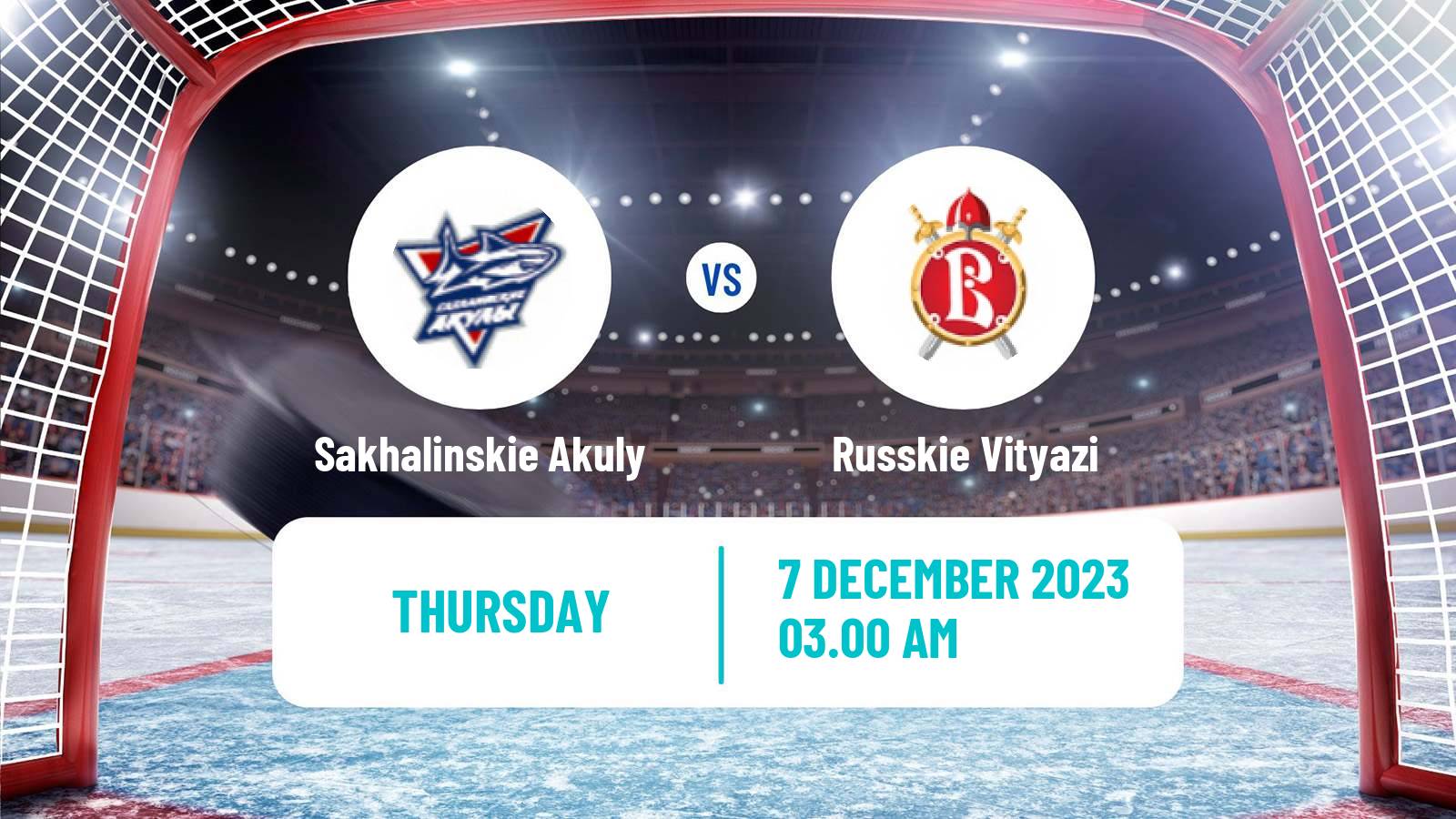 Hockey MHL Sakhalinskie Akuly - Russkie Vityazi
