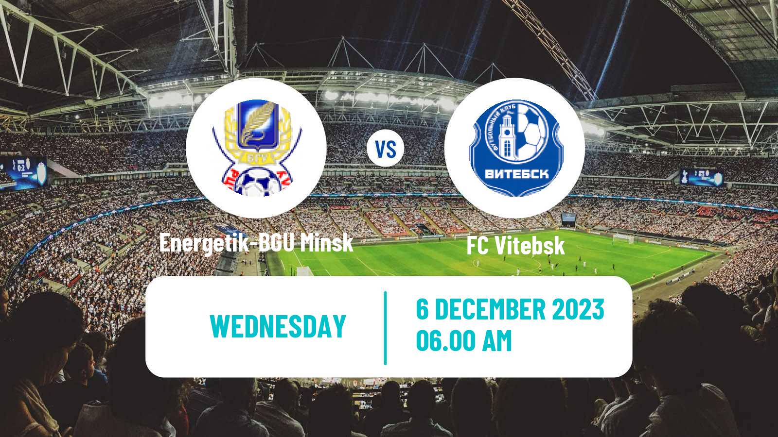 Soccer Belarusian Vysshaya Liga Energetik-BGU Minsk - Vitebsk