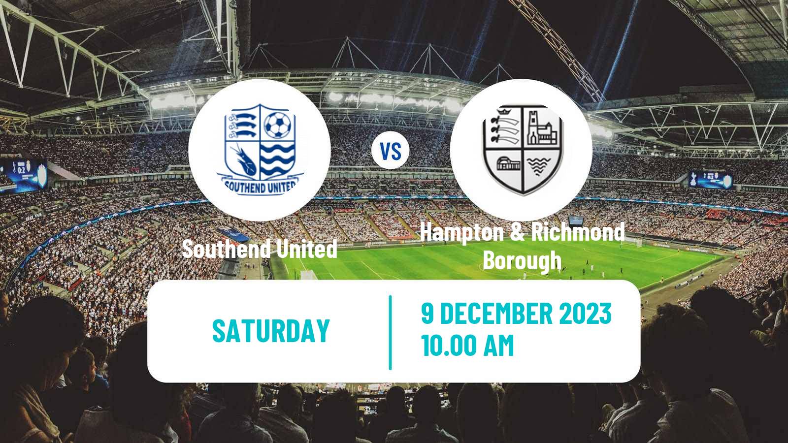 Soccer English FA Trophy Southend United - Hampton & Richmond Borough