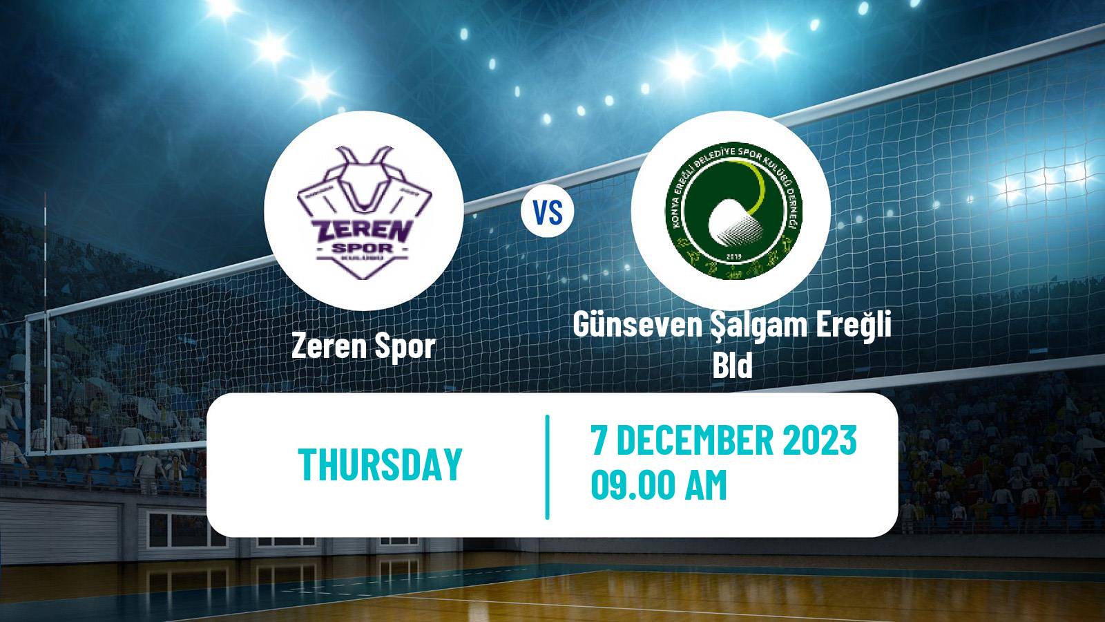 Volleyball Turkish 1 Ligi Volleyball Women Zeren Spor - Günseven Şalgam Ereğli Bld