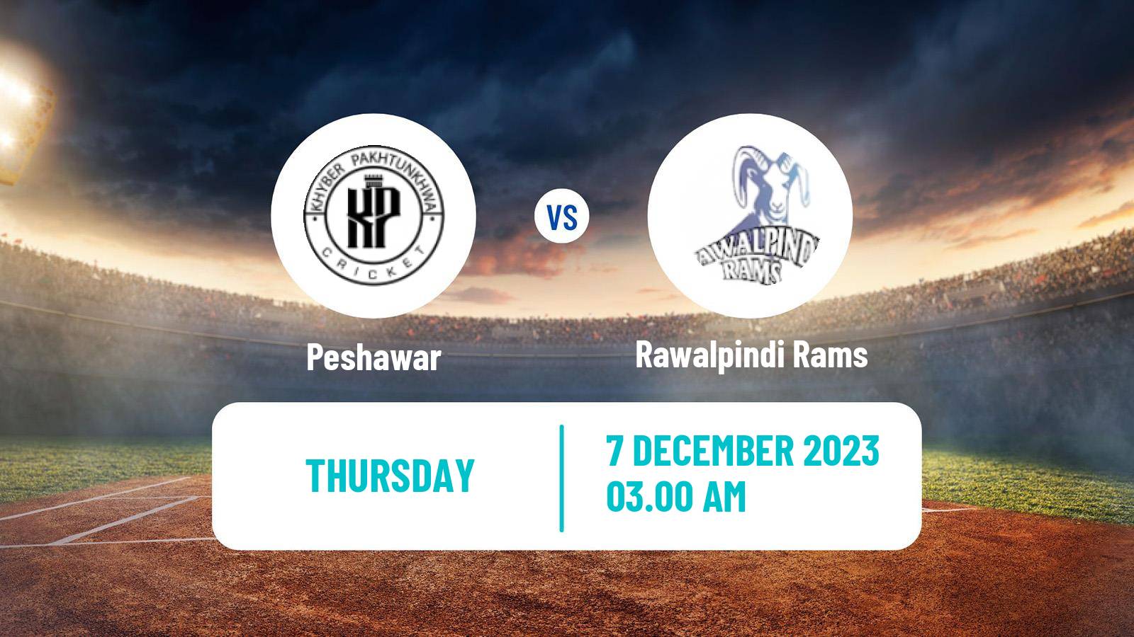 Cricket Pakistan T-20 Cup Peshawar - Rawalpindi Rams