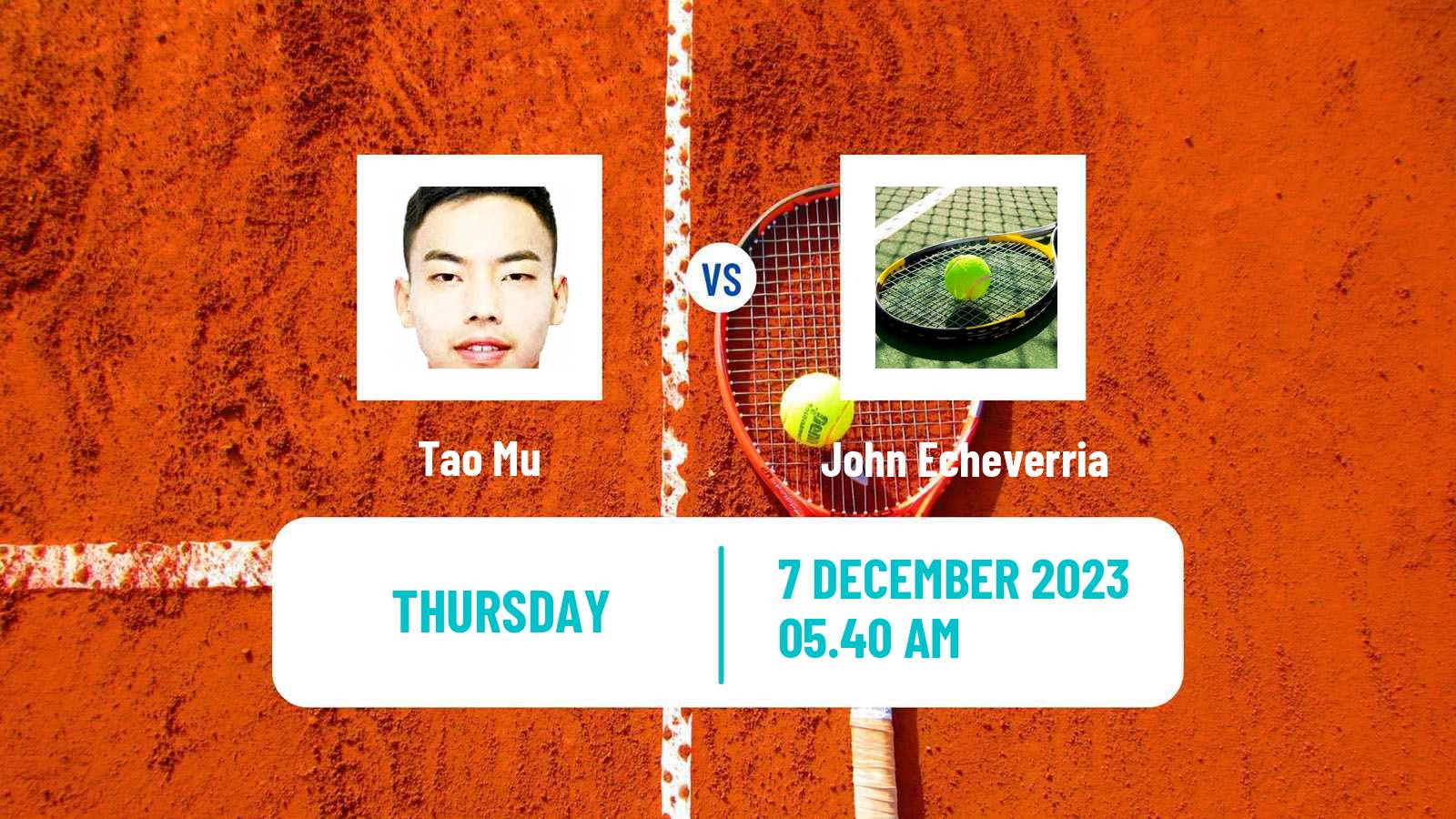 Tennis ITF M15 Madrid 3 Men Tao Mu - John Echeverria