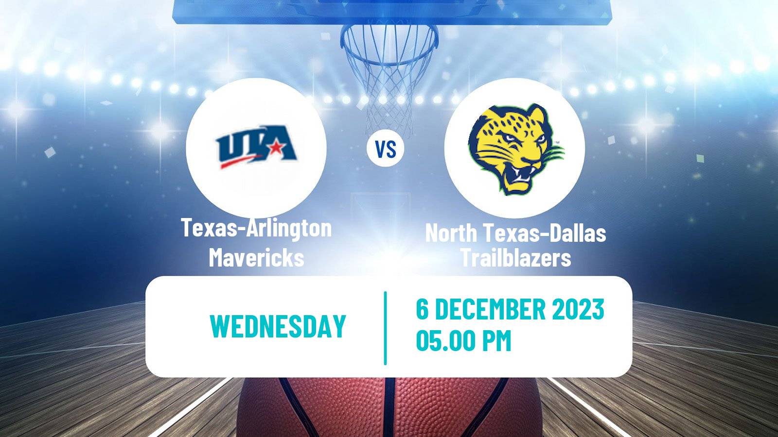 Basketball NCAA College Basketball Texas-Arlington Mavericks - North Texas–Dallas Trailblazers