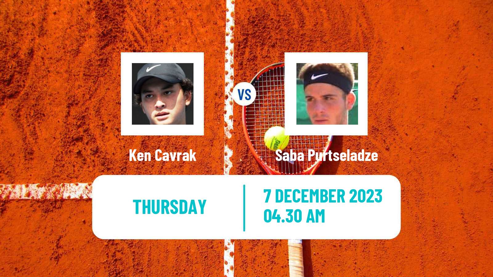 Tennis ITF M15 Sharm Elsheikh 19 Men Ken Cavrak - Saba Purtseladze