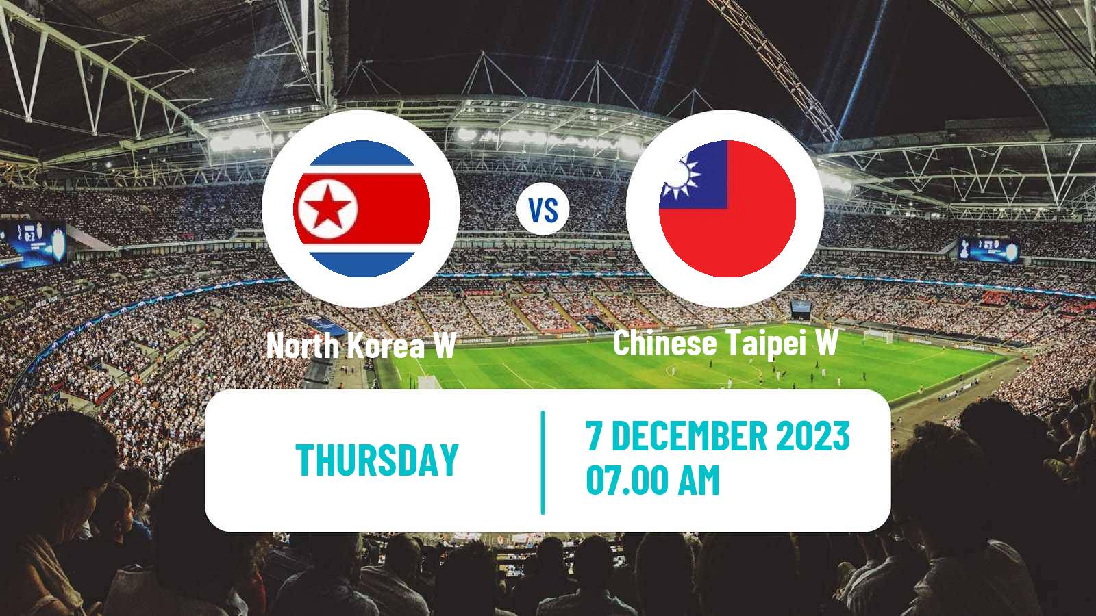 Soccer EAFF E-1 Women North Korea W - Chinese Taipei W