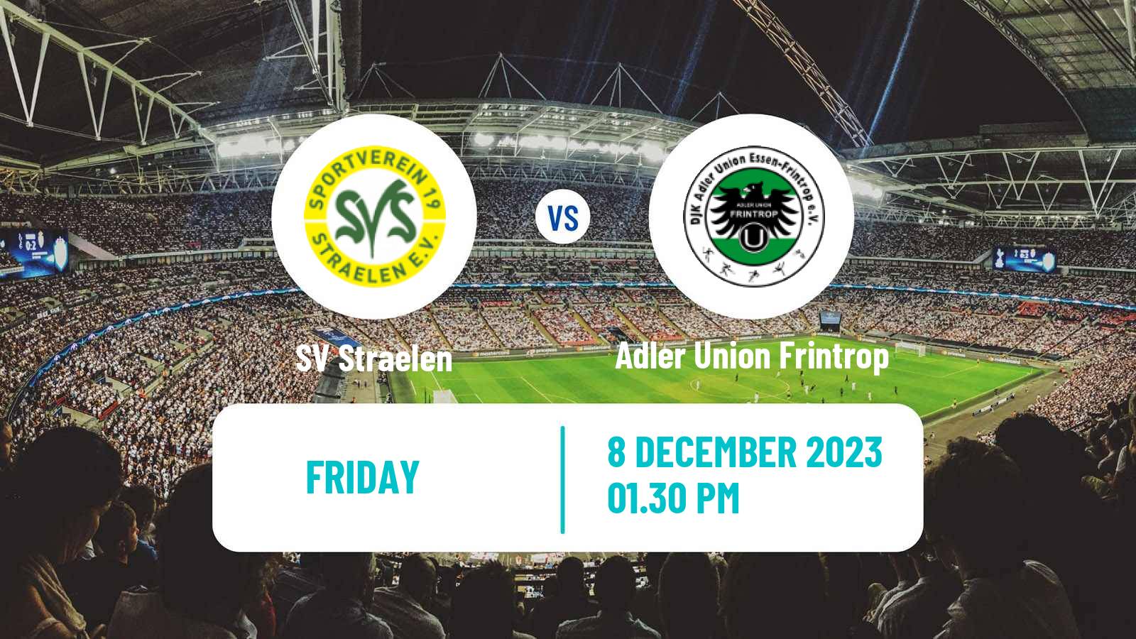 Soccer German Oberliga Niederrhein Straelen - Adler Union Frintrop
