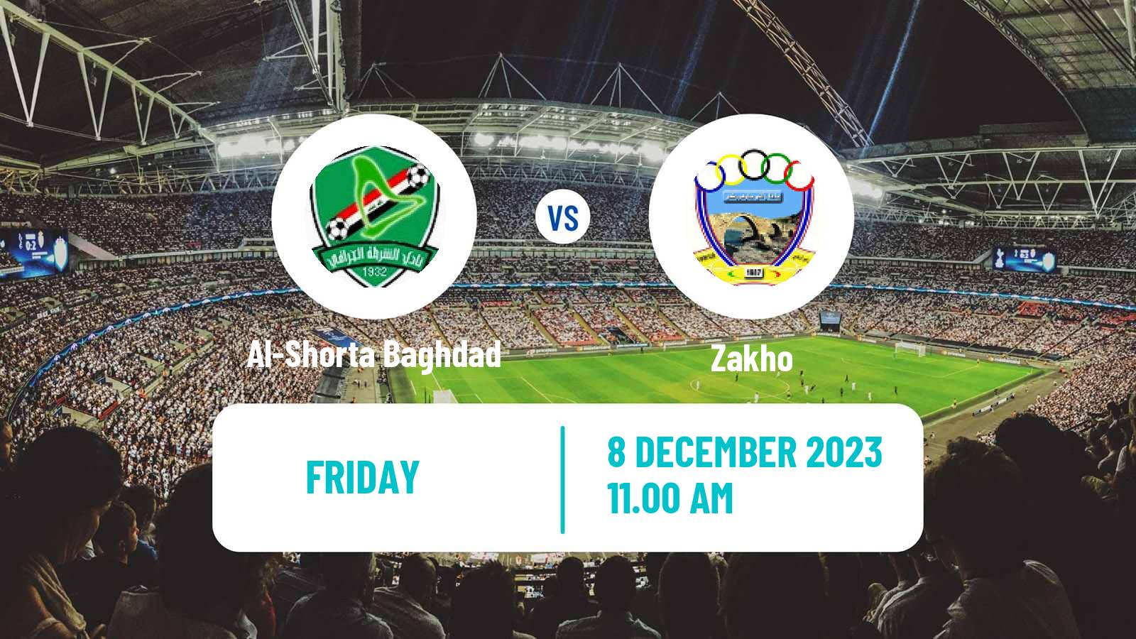 Soccer Iraqi Premier League Al-Shorta Baghdad - Zakho