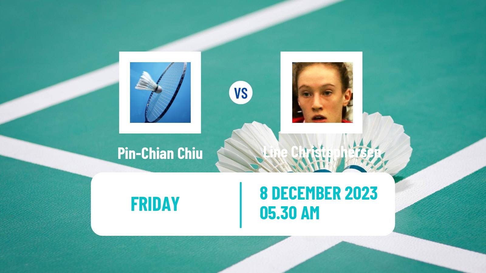Badminton BWF World Tour Guwahati Masters Women Pin-Chian Chiu - Line Christophersen