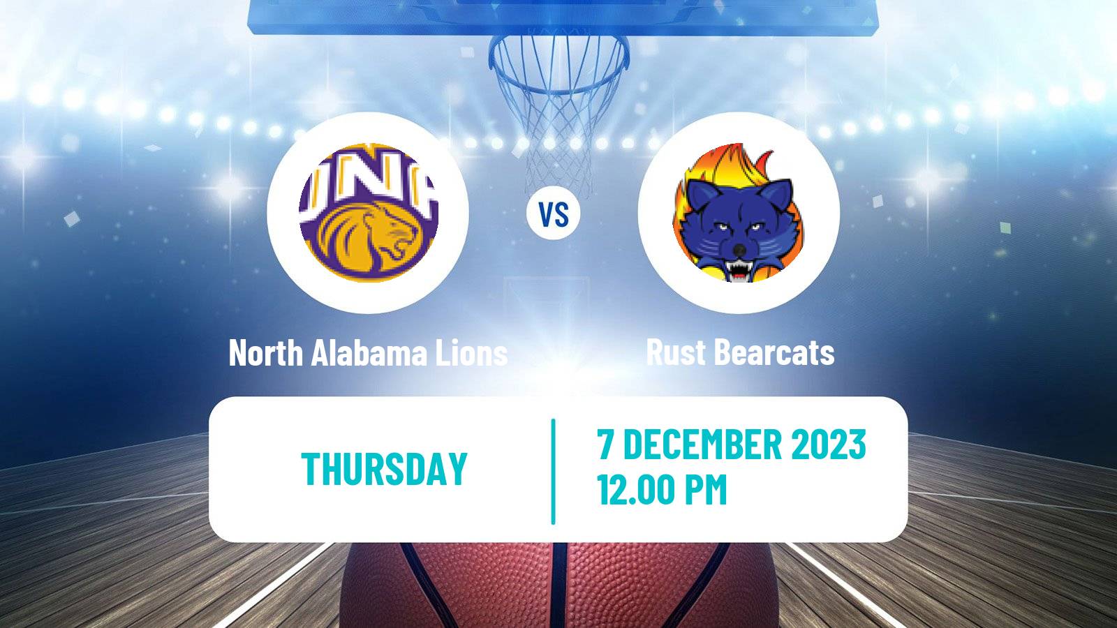 Basketball NCAA College Basketball North Alabama Lions - Rust Bearcats