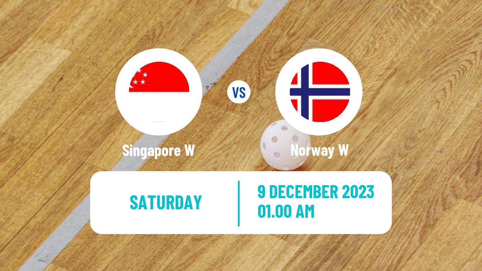 Floorball World Championship Floorball Women Singapore W - Norway W