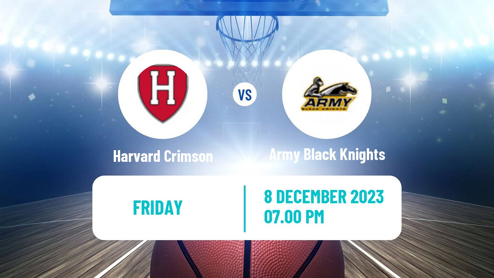 Basketball NCAA College Basketball Harvard Crimson - Army Black Knights