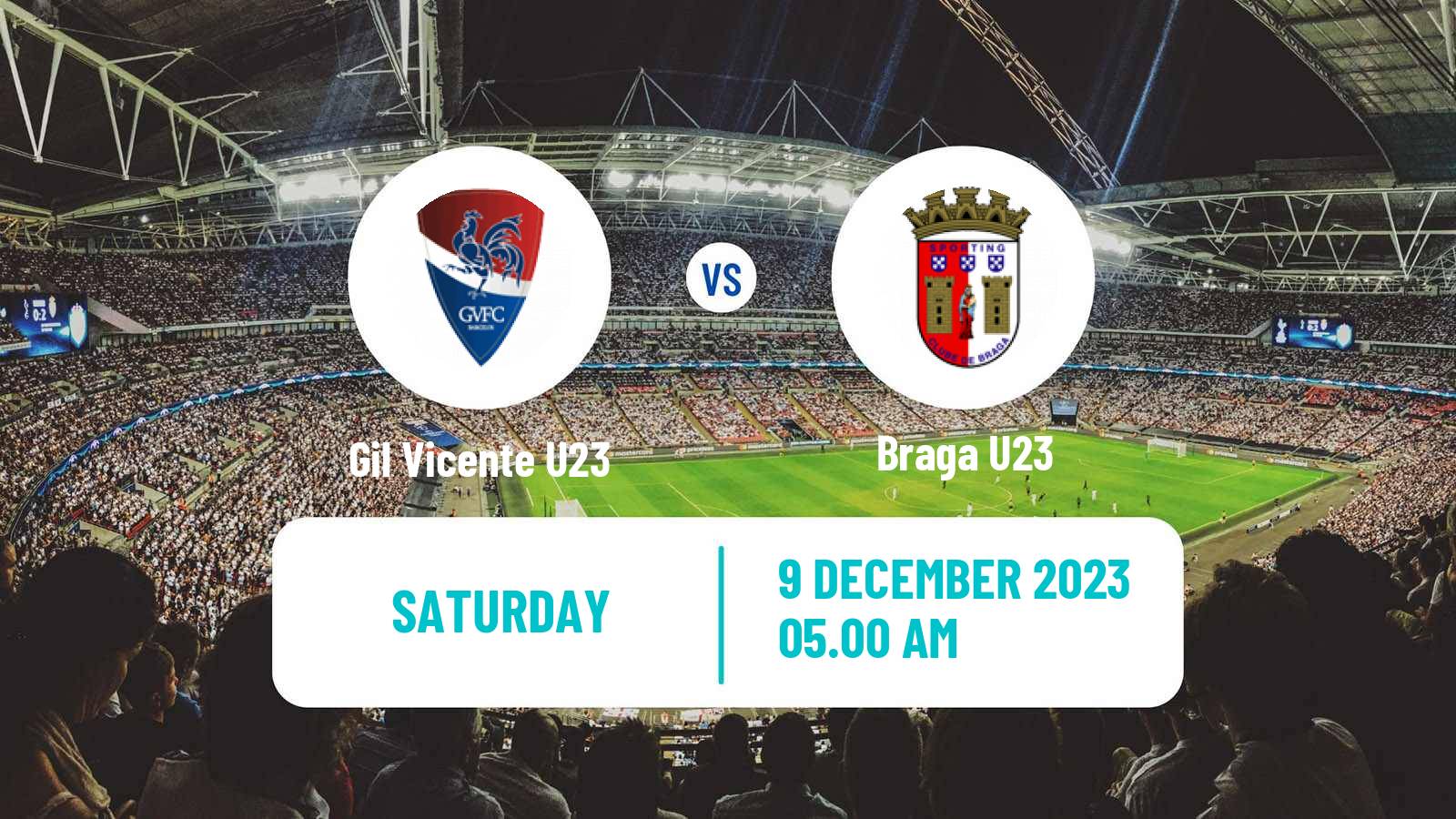 Soccer Portuguese Liga Revelacao U23 Gil Vicente U23 - Braga U23