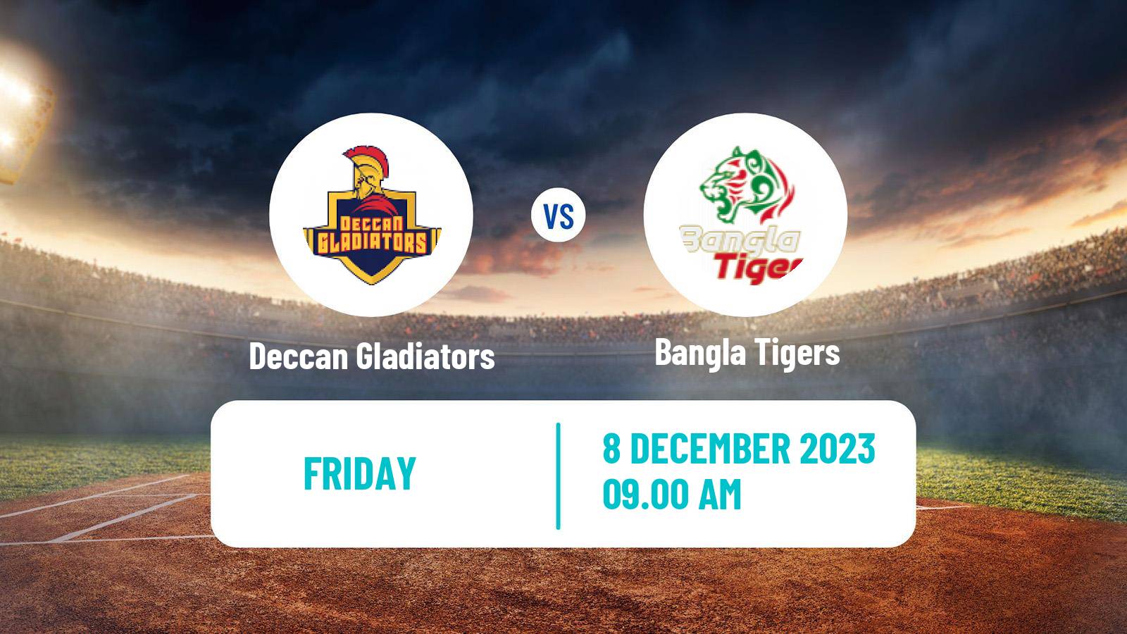 Cricket UAE T10 League Deccan Gladiators - Bangla Tigers