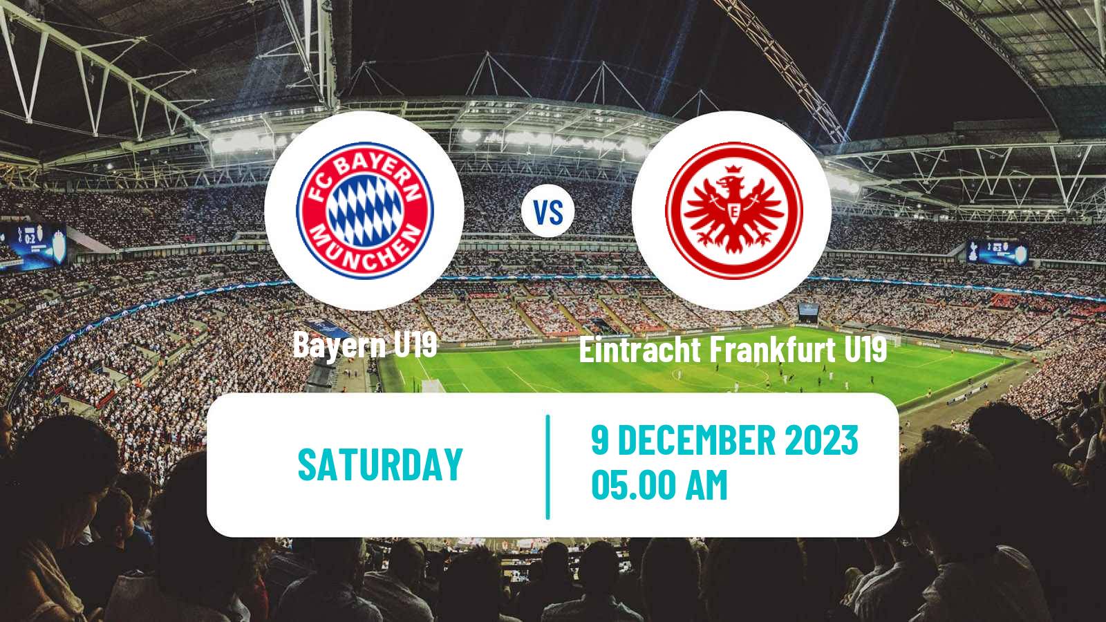 Soccer German Junioren Bundesliga South Bayern U19 - Eintracht Frankfurt U19