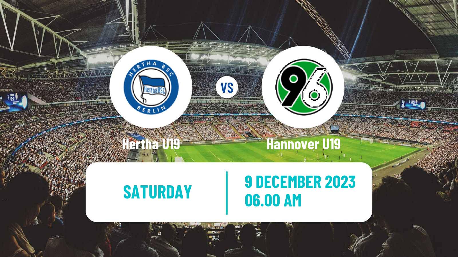 Soccer German Junioren Bundesliga North Hertha U19 - Hannover U19