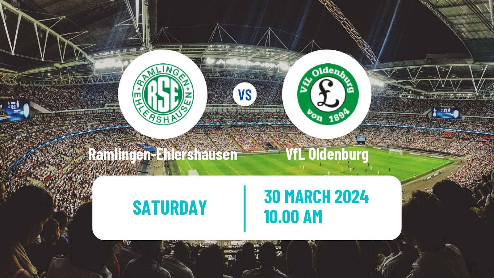 Soccer German Oberliga Niedersachsen Ramlingen-Ehlershausen - VfL Oldenburg
