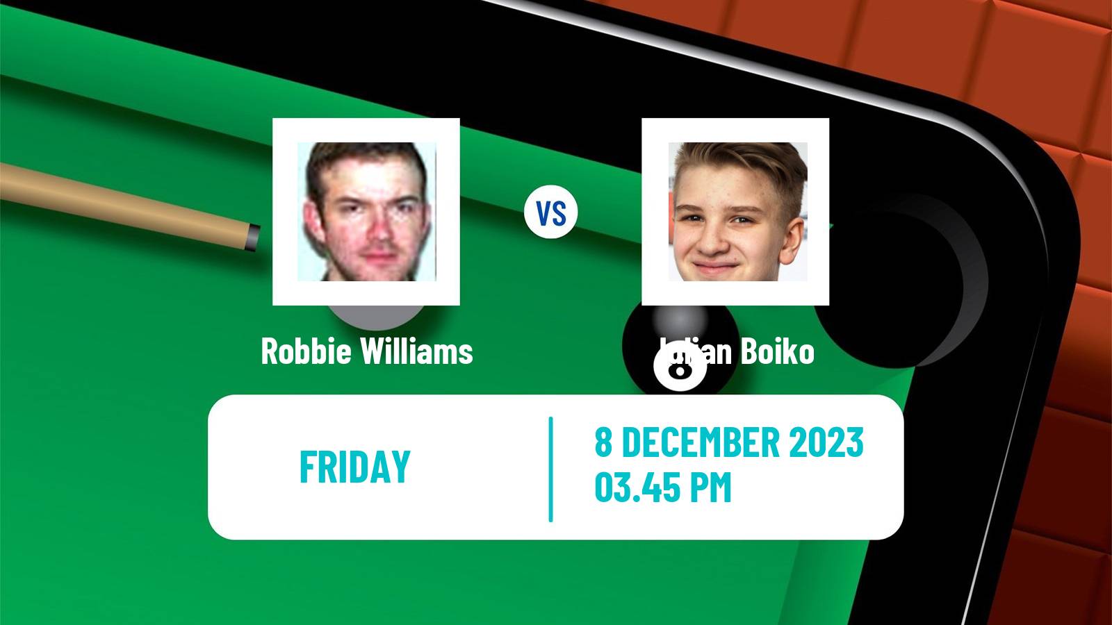 Snooker Snooker Shoot Out Robbie Williams - Iulian Boiko