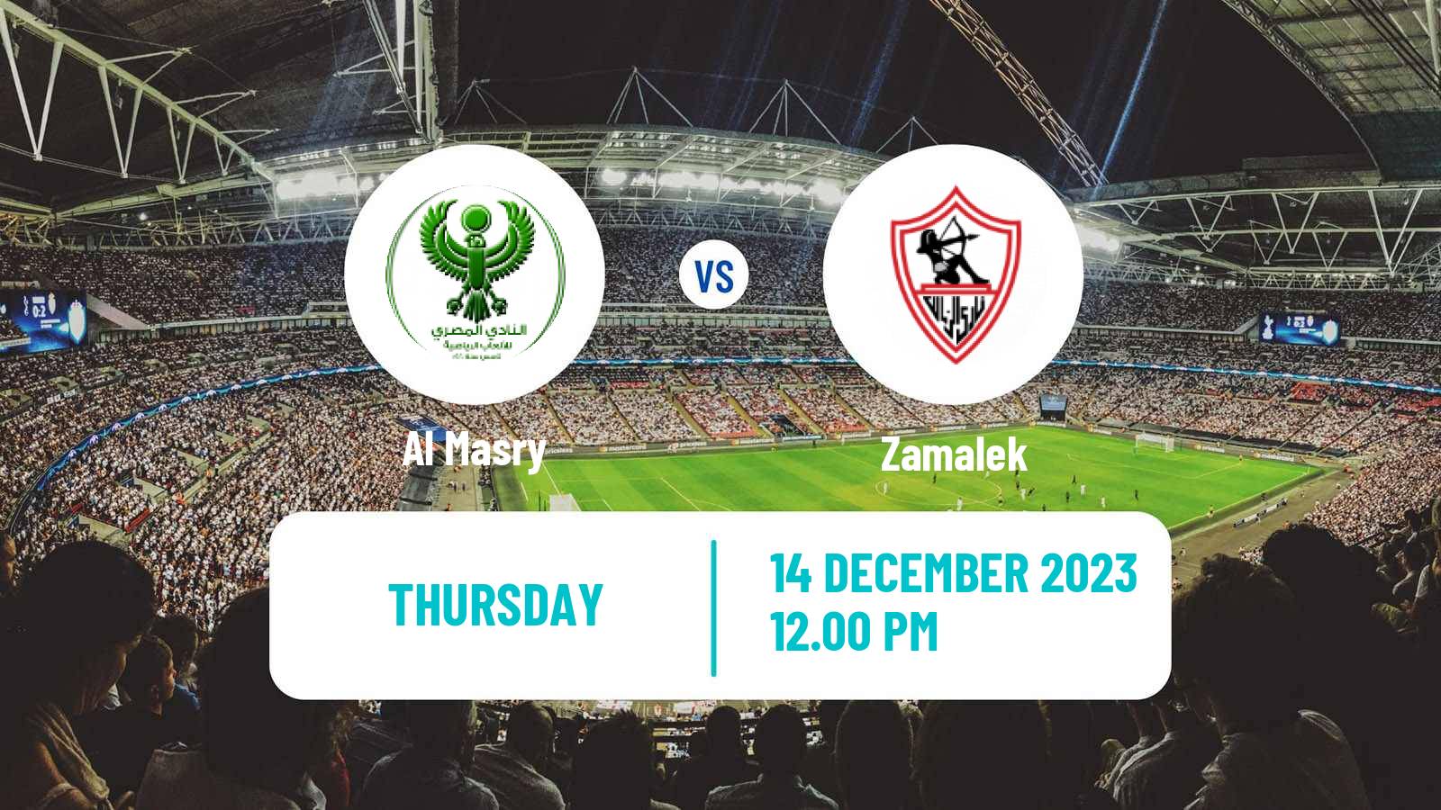 Soccer Egyptian Premier League Al Masry - Zamalek