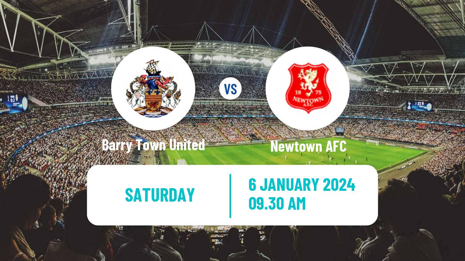 Soccer Welsh Cymru Premier Barry Town United - Newtown
