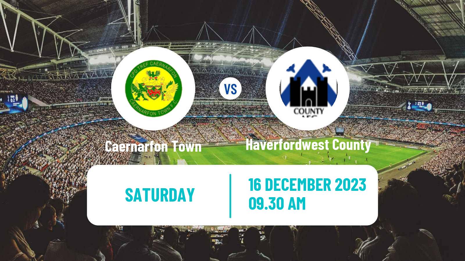 Soccer Welsh Cymru Premier Caernarfon Town - Haverfordwest County