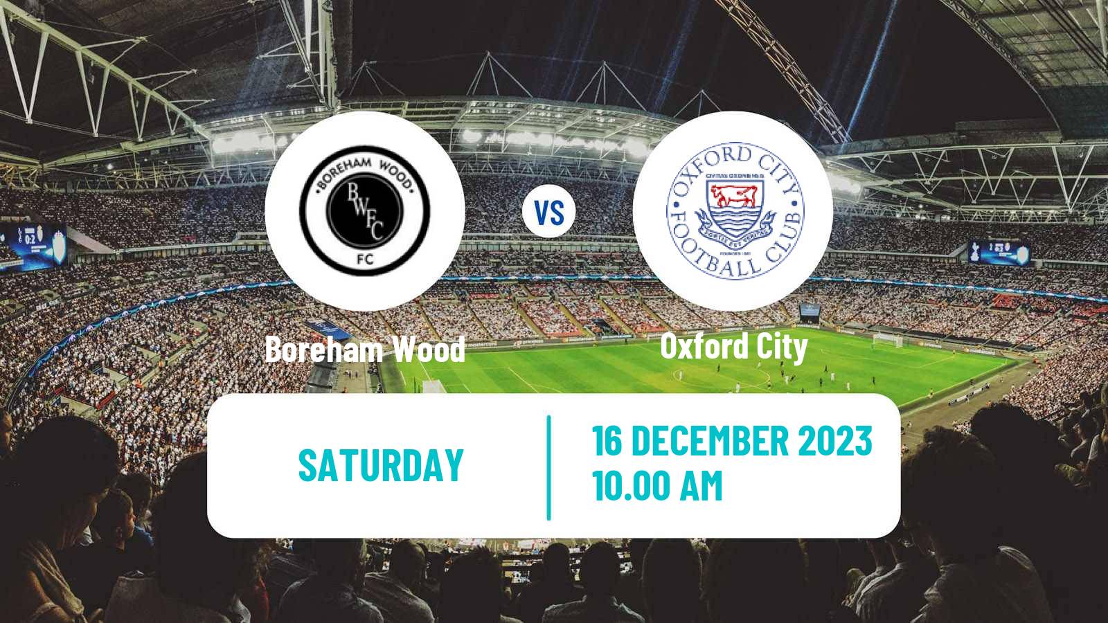 Soccer English National League Boreham Wood - Oxford City