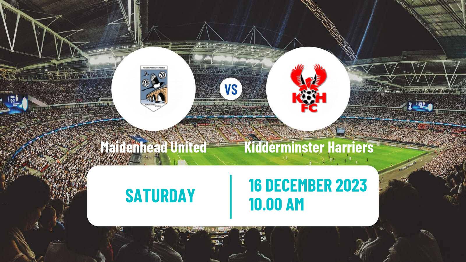 Soccer English National League Maidenhead United - Kidderminster Harriers