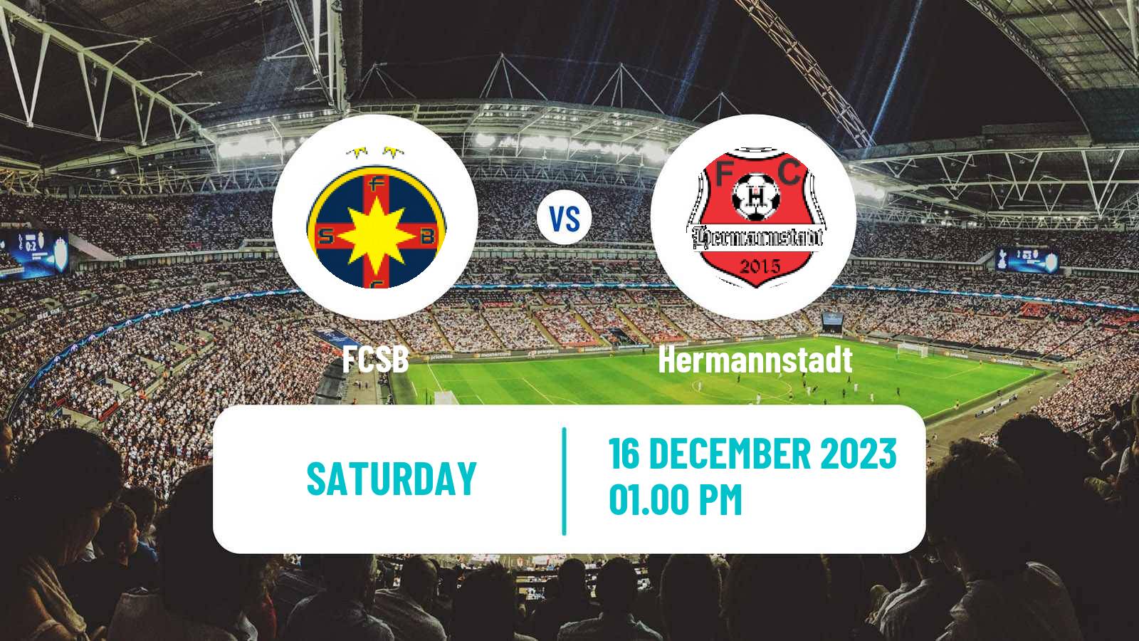 Soccer Romanian Liga 1 FCSB - Hermannstadt
