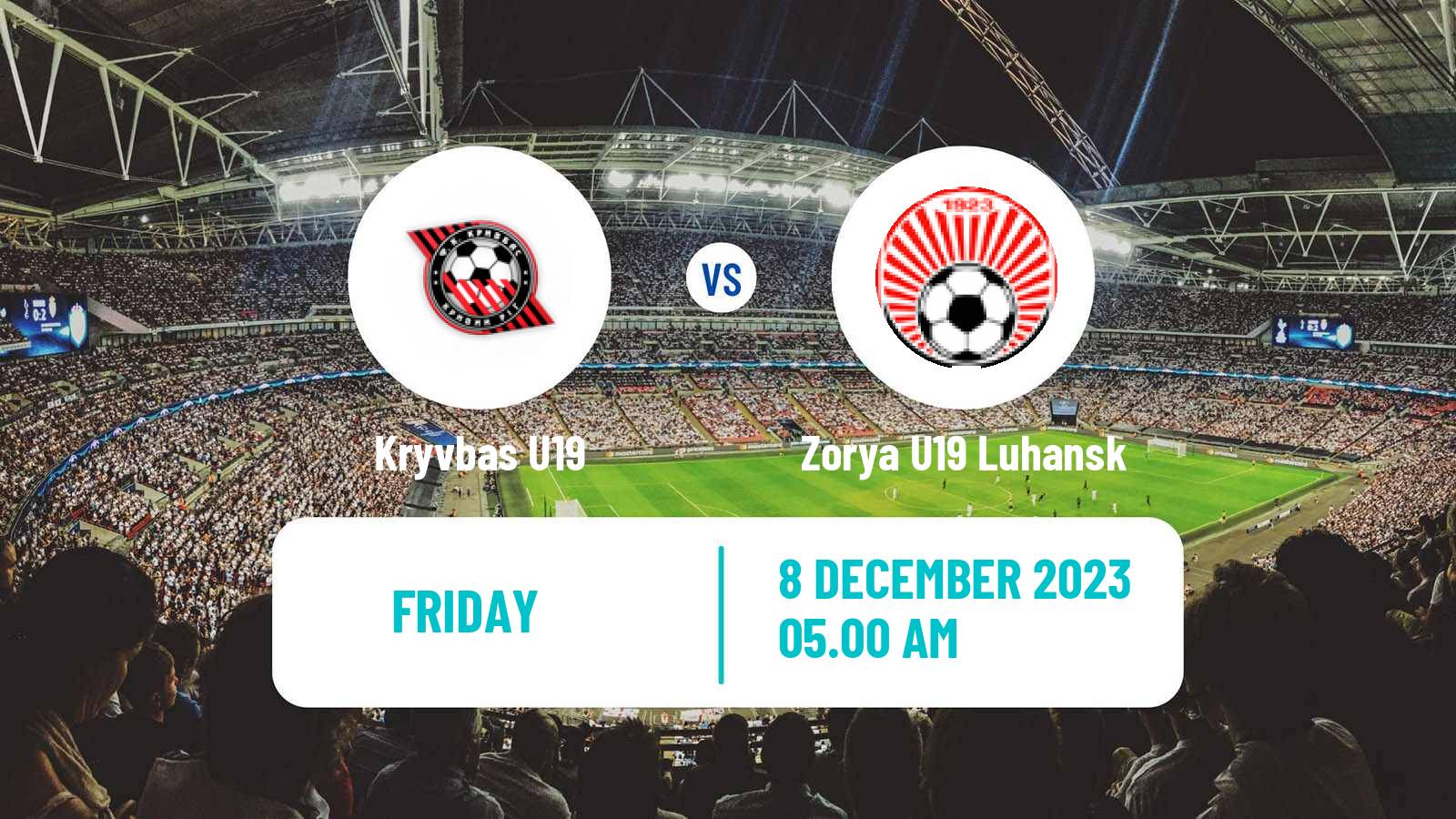 Soccer Ukranian Youth League Kryvbas U19 - Zorya U19 Luhansk