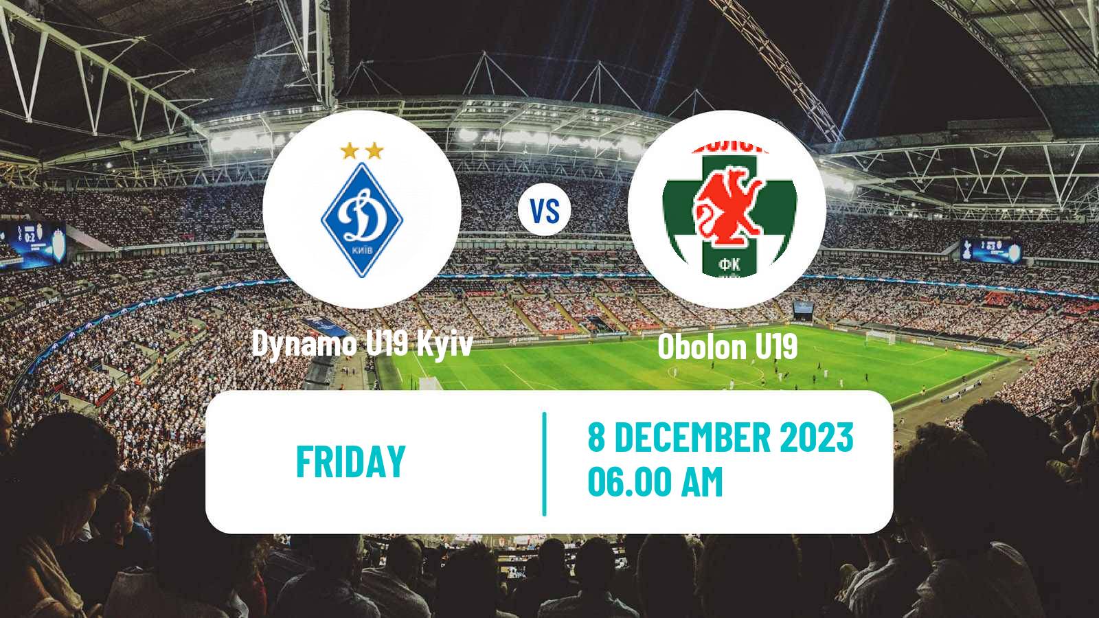 Soccer Ukranian Youth League Dynamo U19 Kyiv - Obolon U19