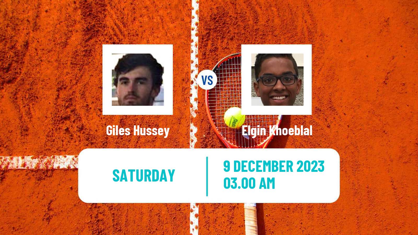 Tennis ITF M15 Zahra 2 Men Giles Hussey - Elgin Khoeblal