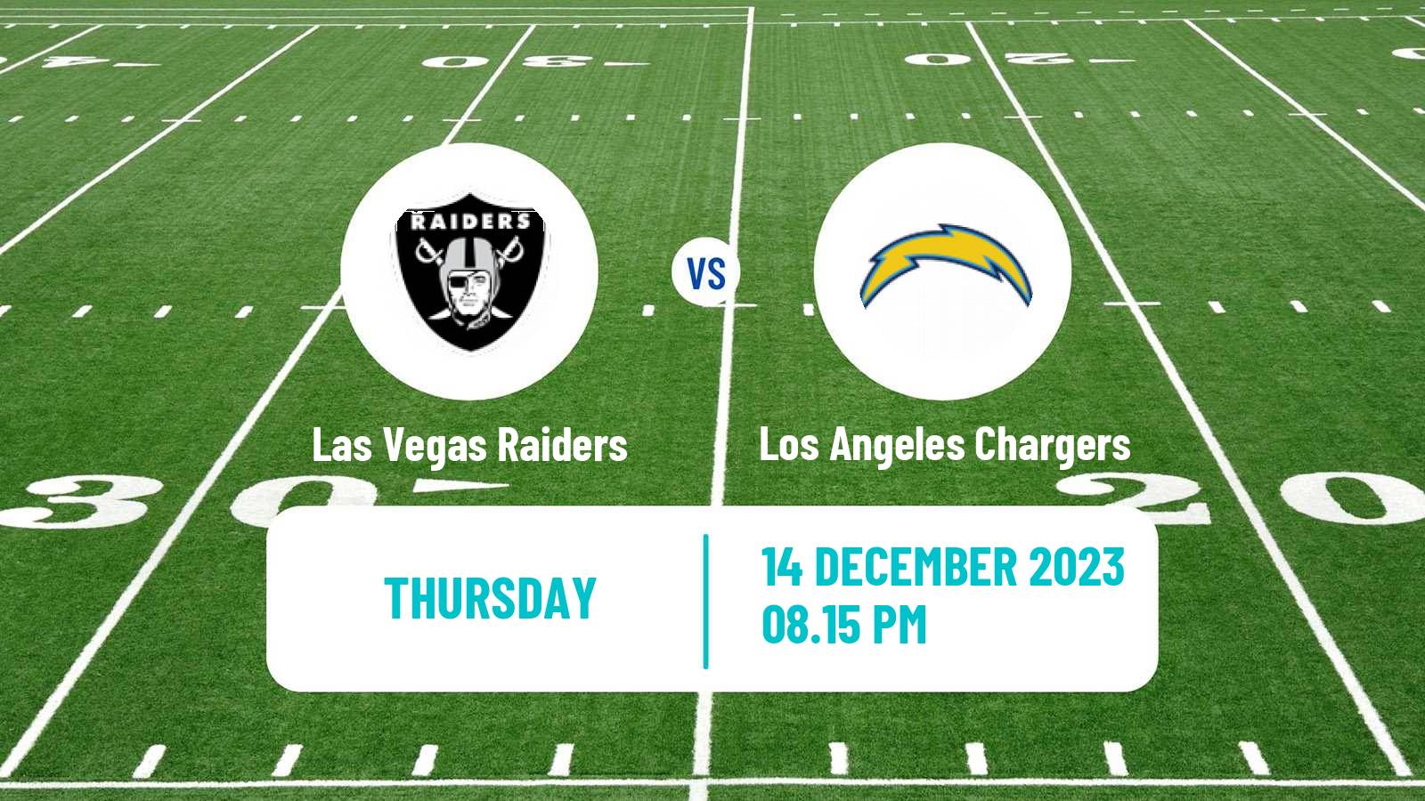 American football NFL Las Vegas Raiders - Los Angeles Chargers