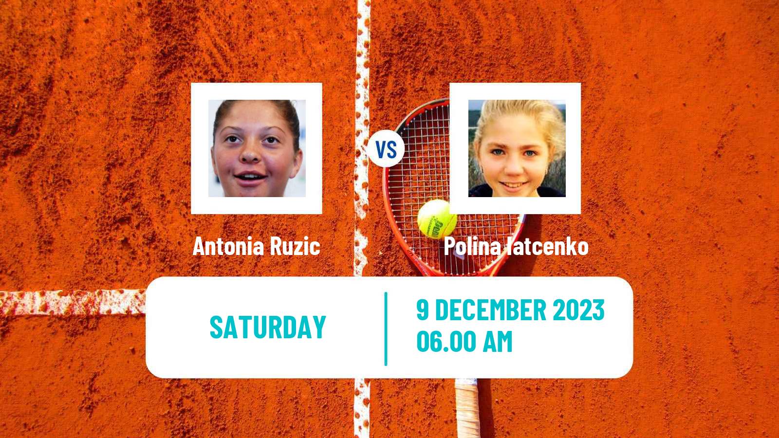 Tennis ITF W25 Monastir 5 Women Antonia Ruzic - Polina Iatcenko