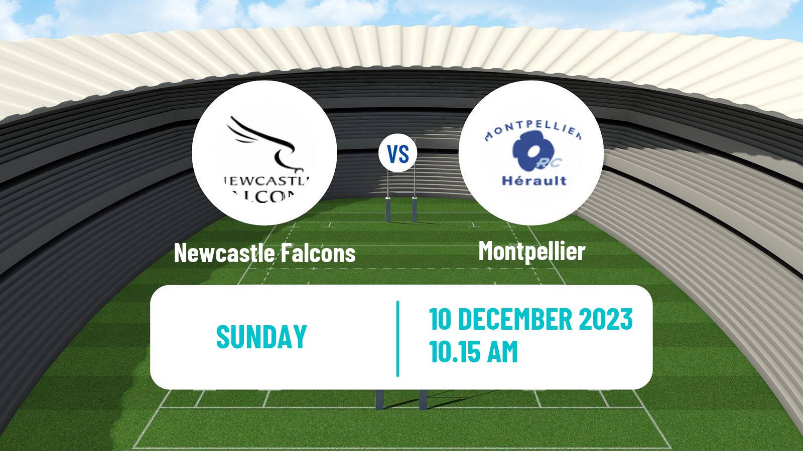 Rugby union Challenge Cup Rugby Newcastle Falcons - Montpellier