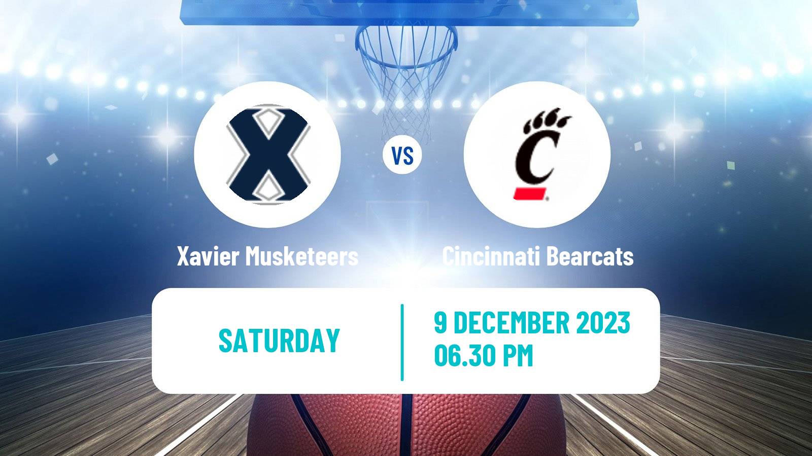 Basketball NCAA College Basketball Xavier Musketeers - Cincinnati Bearcats