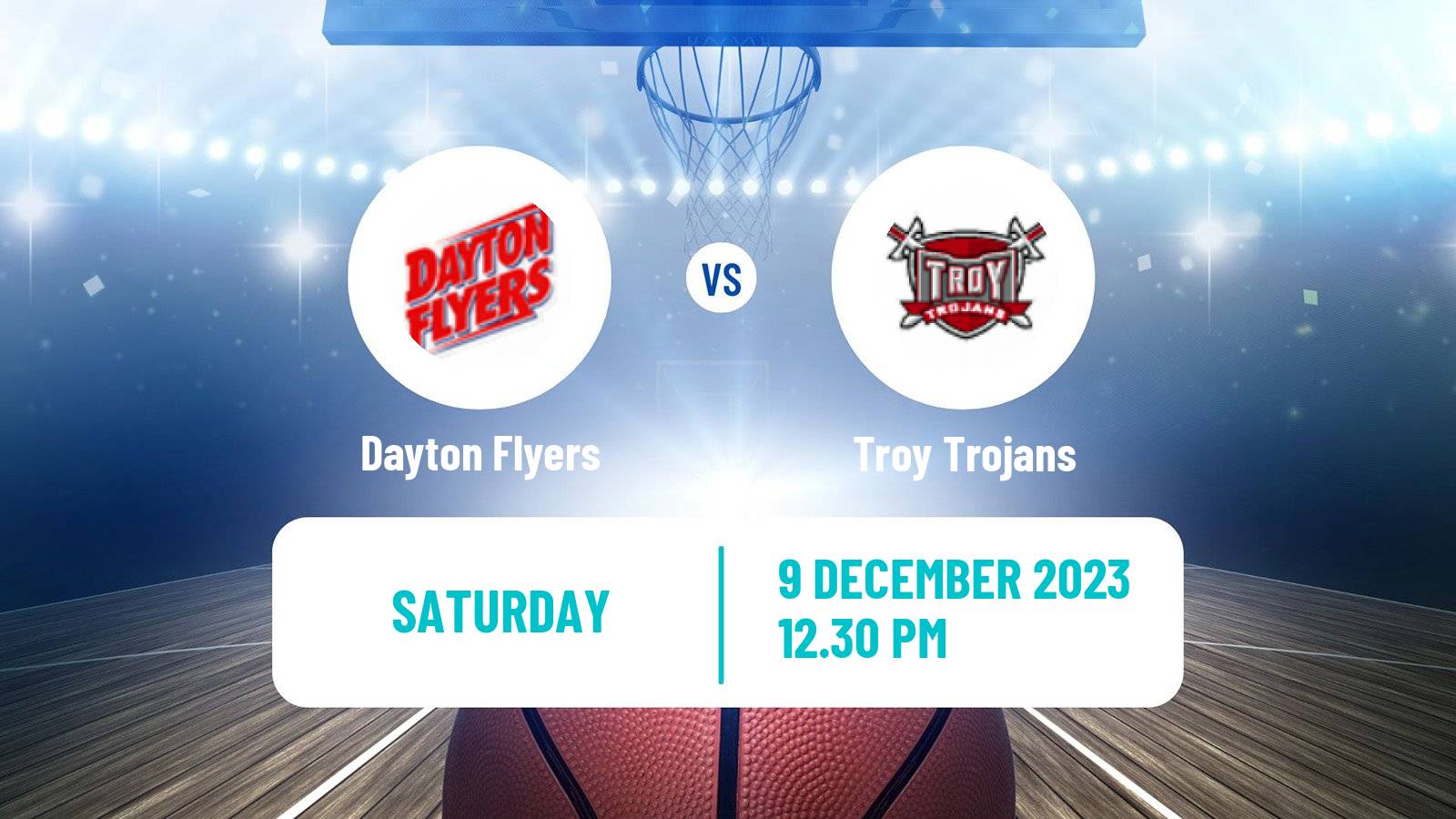 Basketball NCAA College Basketball Dayton Flyers - Troy Trojans