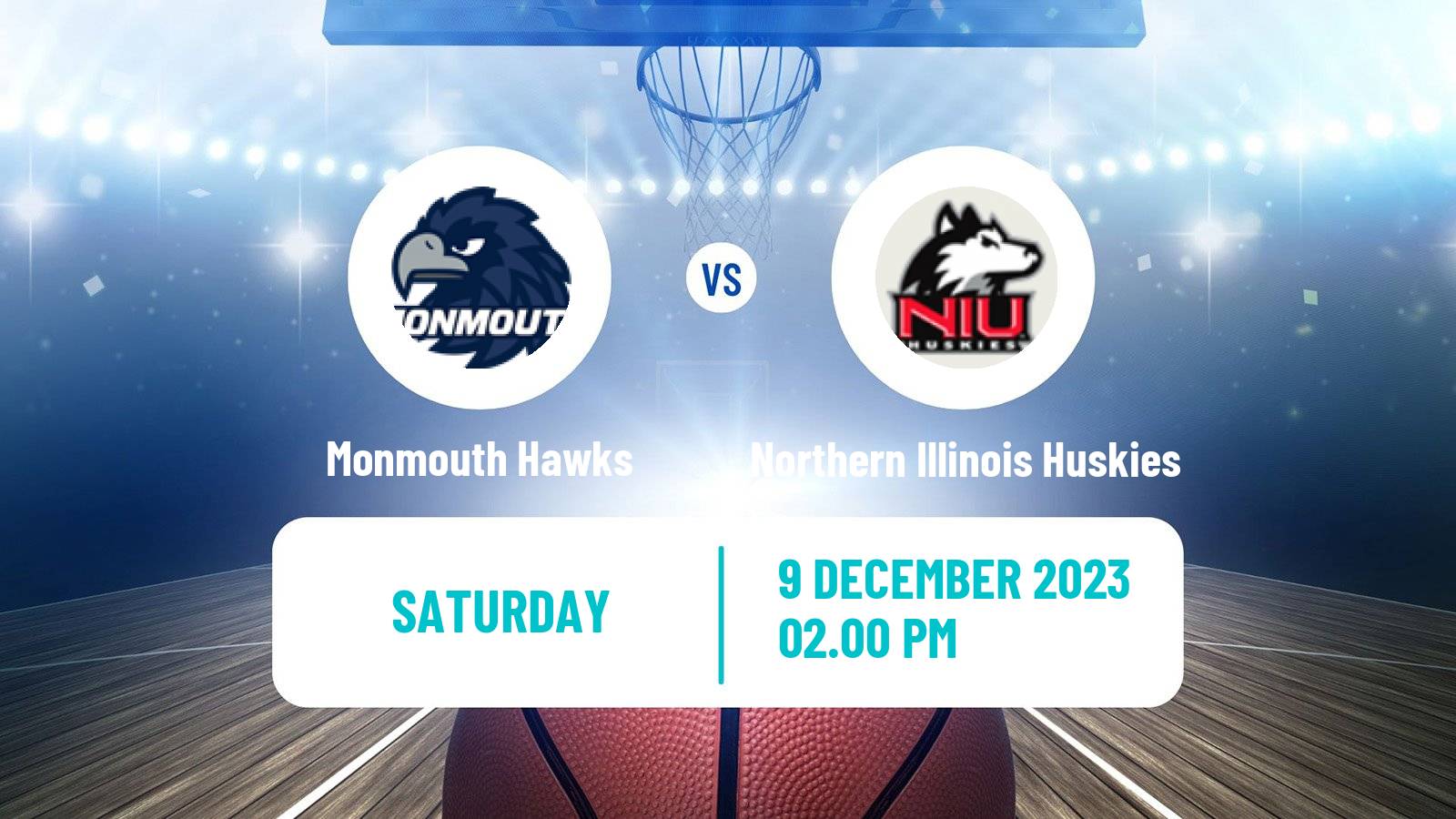Basketball NCAA College Basketball Monmouth Hawks - Northern Illinois Huskies
