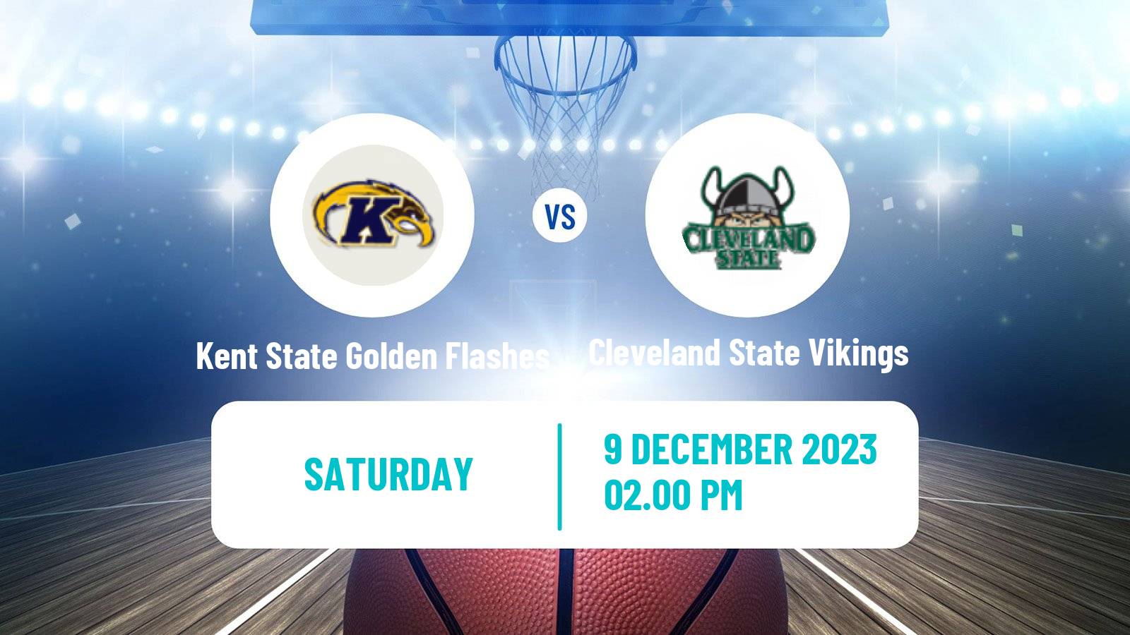 Basketball NCAA College Basketball Kent State Golden Flashes - Cleveland State Vikings