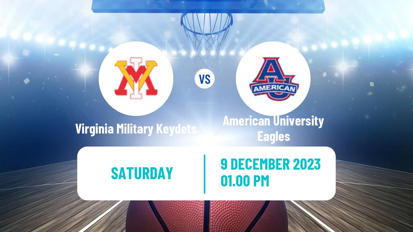 Basketball NCAA College Basketball Virginia Military Keydets - American University Eagles