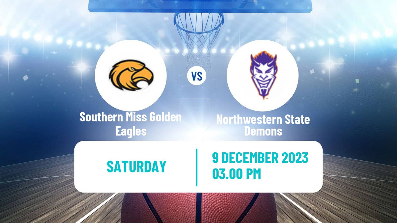 Basketball NCAA College Basketball Southern Miss Golden Eagles - Northwestern State Demons
