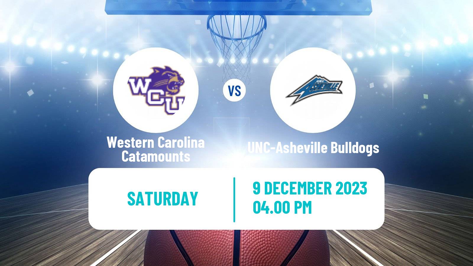 Basketball NCAA College Basketball Western Carolina Catamounts - UNC-Asheville Bulldogs