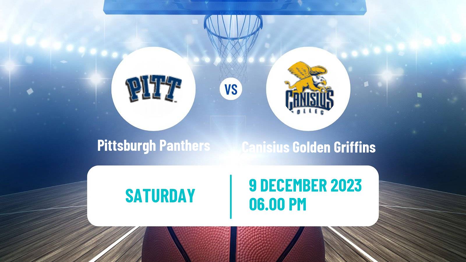 Basketball NCAA College Basketball Pittsburgh Panthers - Canisius Golden Griffins