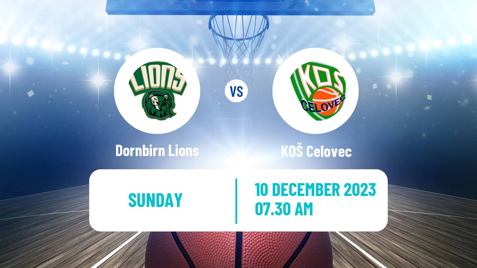 Basketball Austrian Zweite Liga Basketball Dornbirn Lions - Celovec