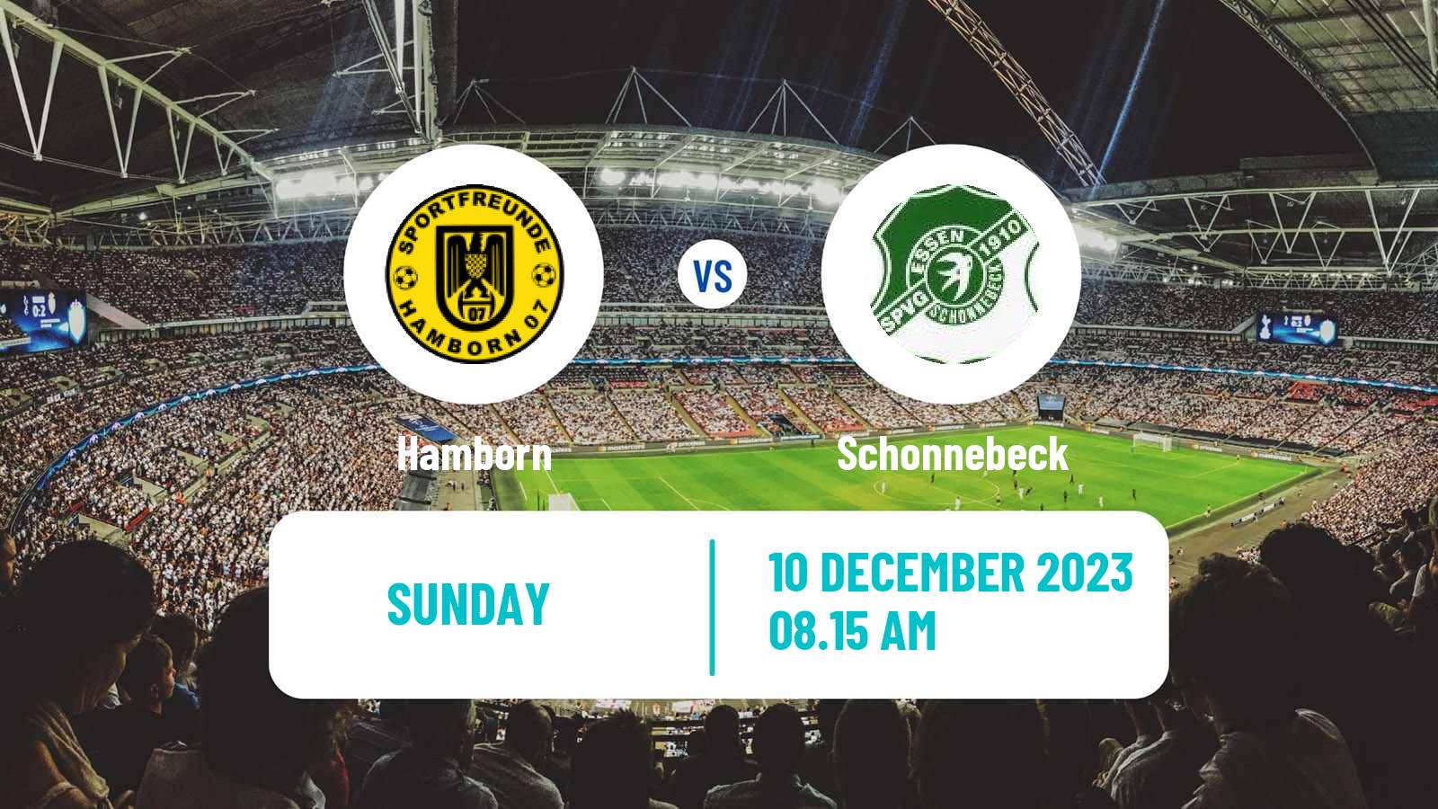 Soccer German Oberliga Niederrhein Hamborn - Schonnebeck