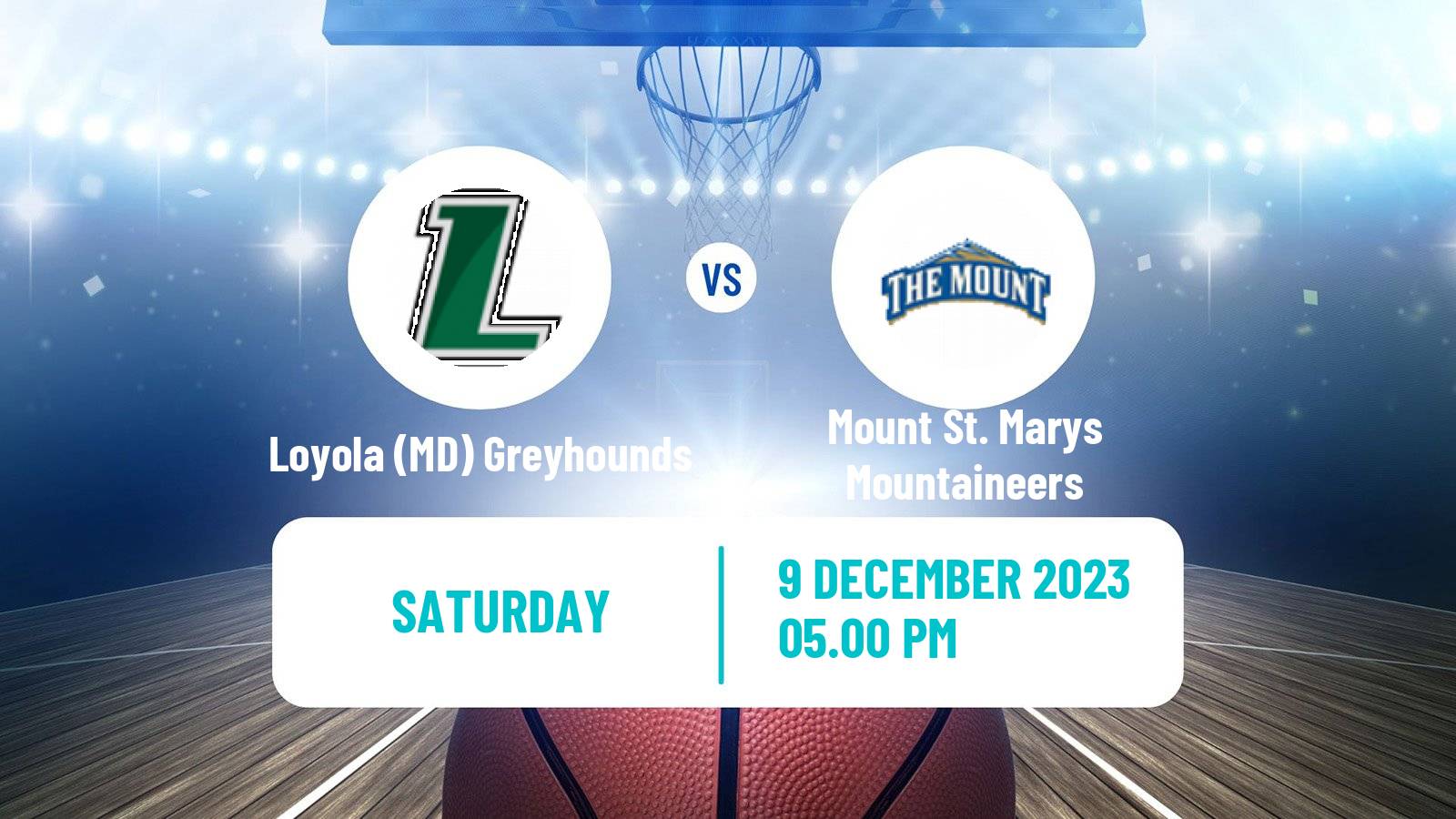Basketball NCAA College Basketball Loyola (MD) Greyhounds - Mount St. Marys Mountaineers