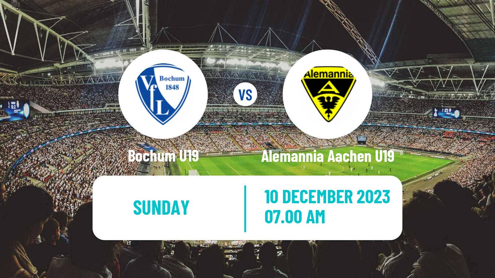 Soccer German Junioren Bundesliga West Bochum U19 - Alemannia Aachen U19