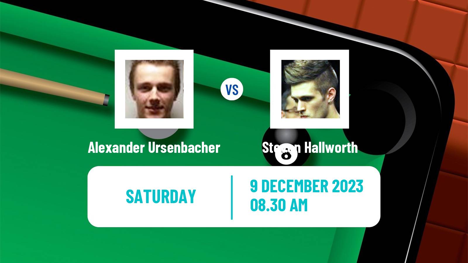 Snooker Snooker Shoot Out Alexander Ursenbacher - Steven Hallworth